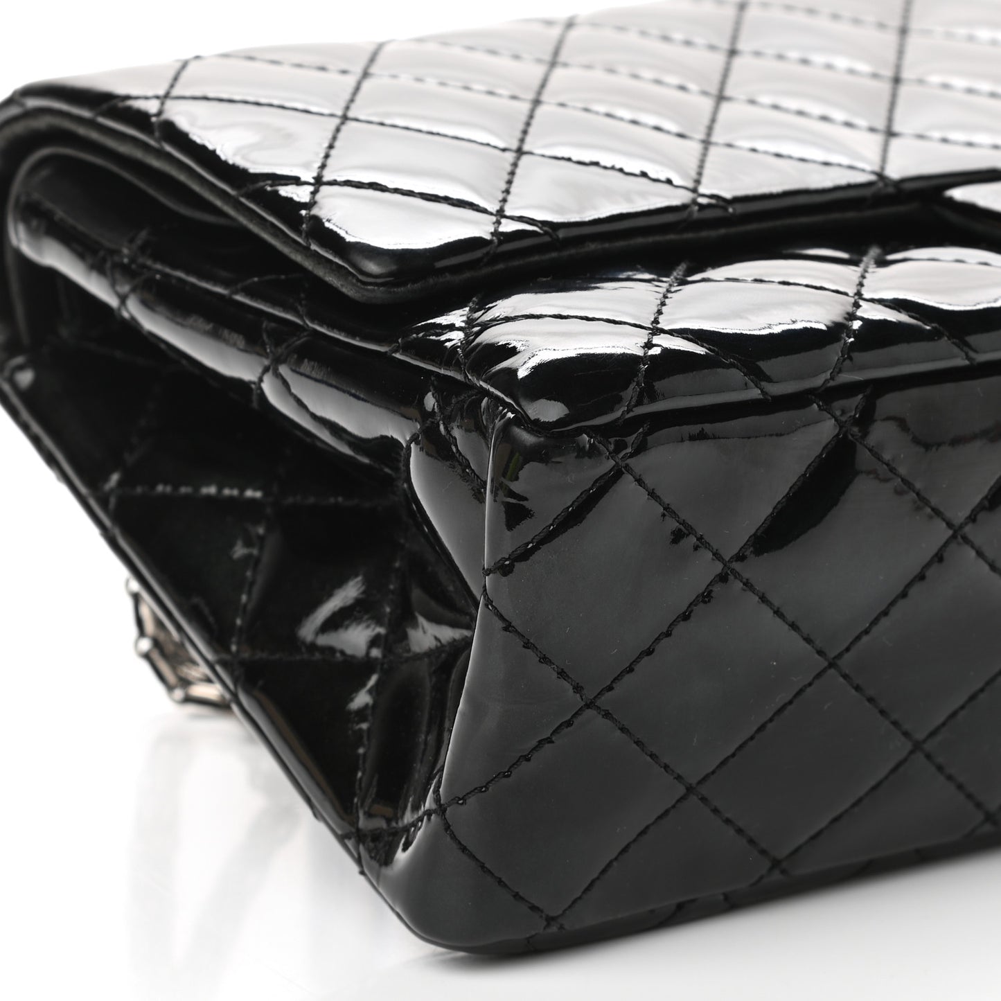 Patent Quilted 2.55 Reissue 226 Flap Black
