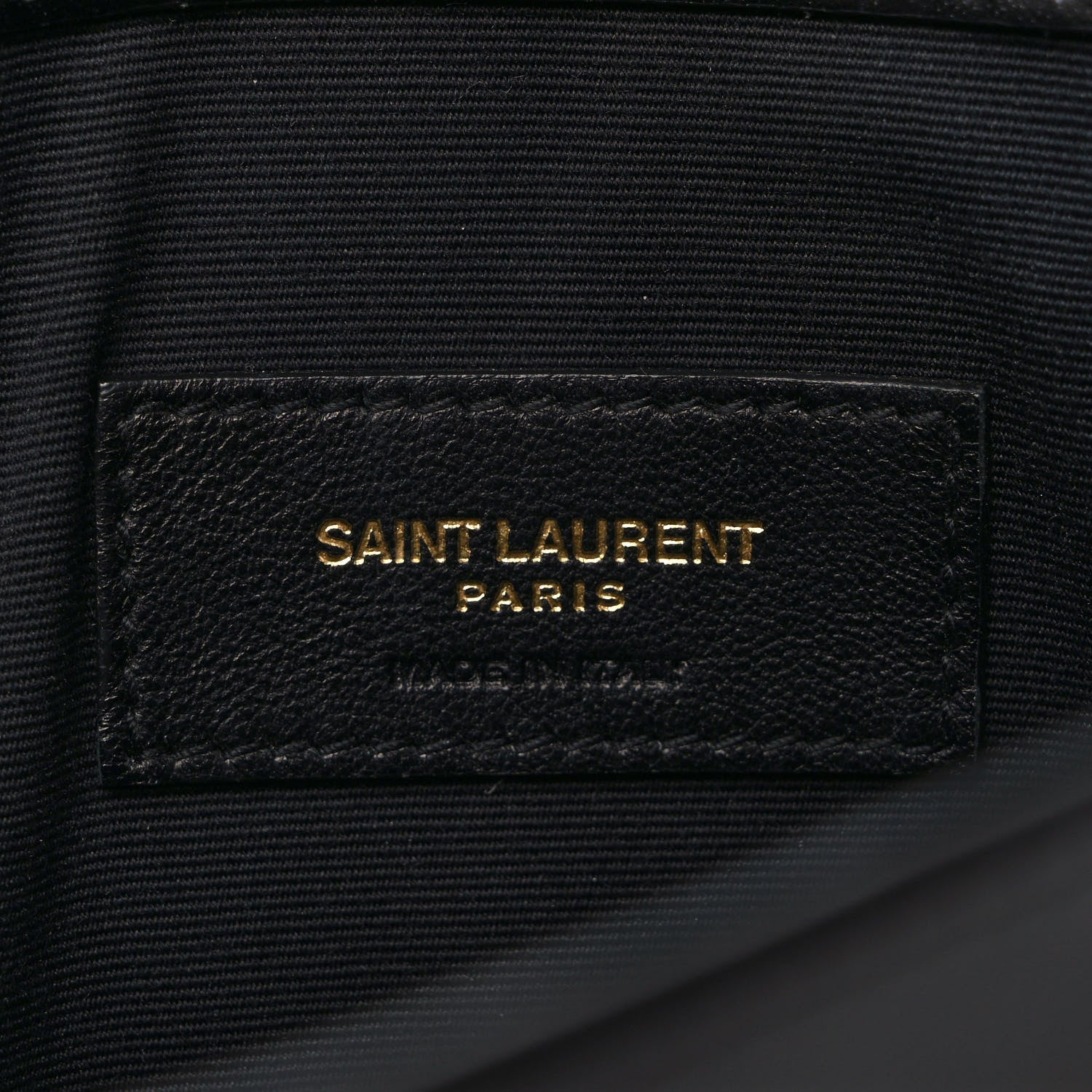 Saint Laurent Smooth Shiny Calfskin Monogram Uptown Pouch Black 7 of 8