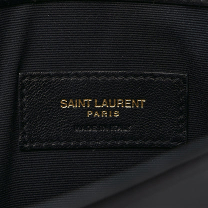 Saint Laurent Smooth Shiny Calfskin Monogram Uptown Pouch Black 7 of 8
