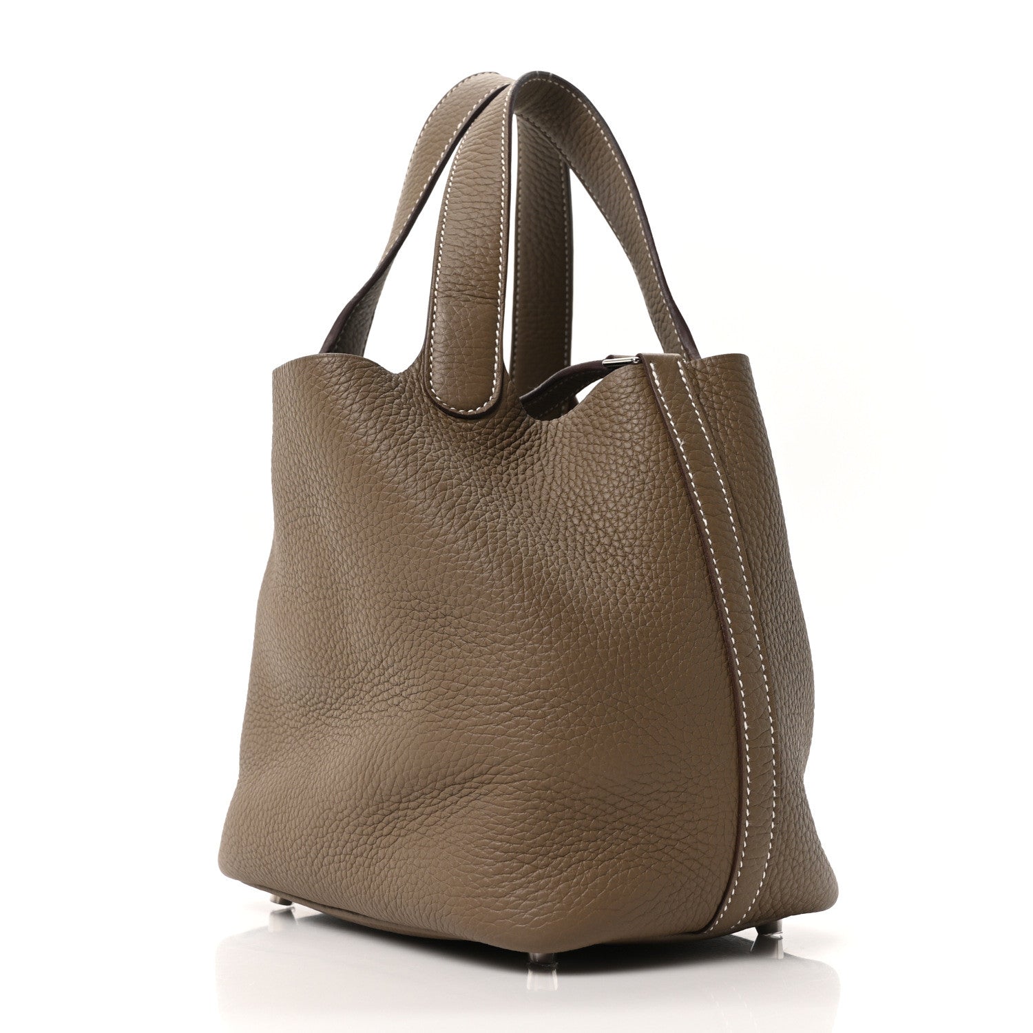 Hermes Taurillon Clemence Picotin Lock 18 PM Etoupe 3 of 9