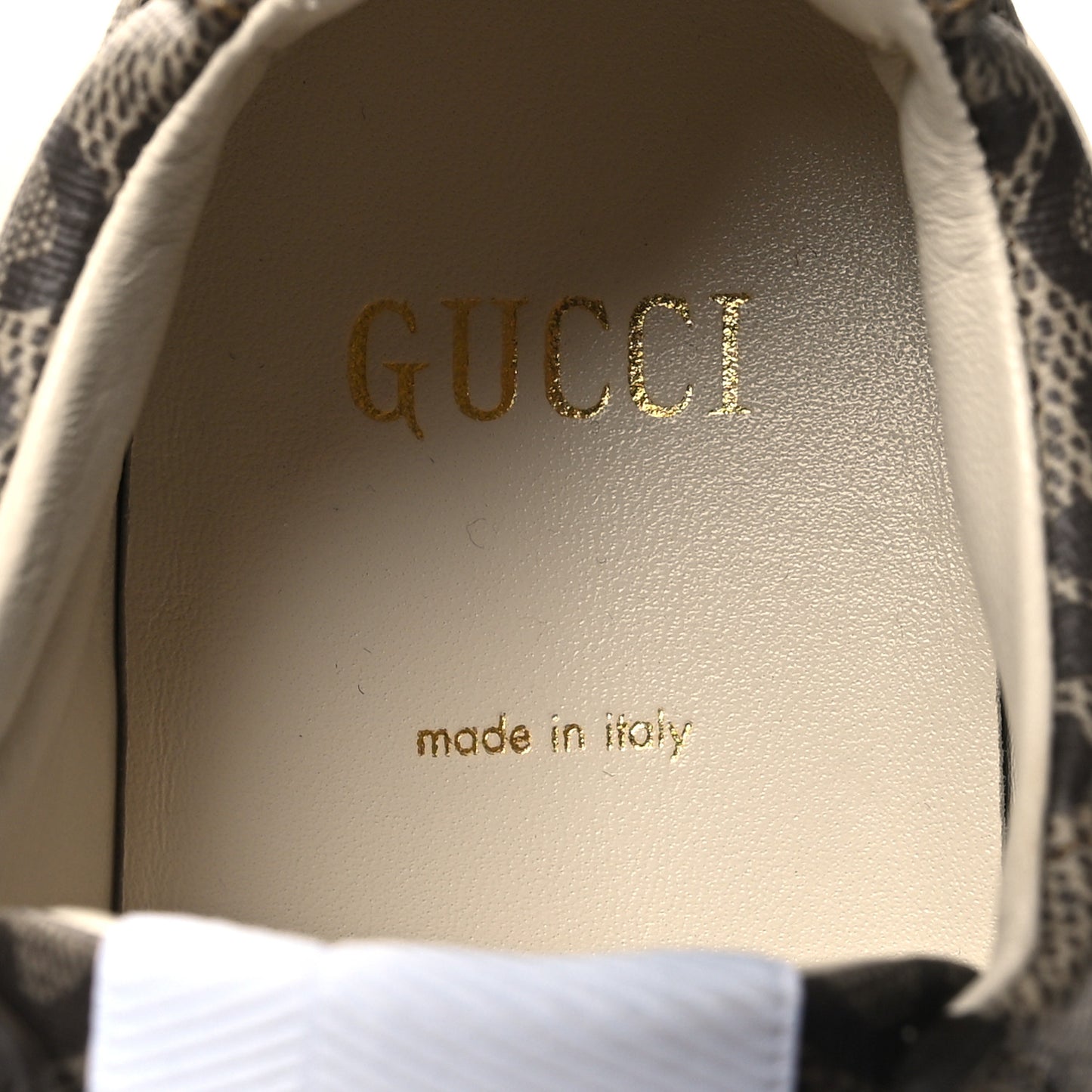 Maxi GG Supreme Monogram Gucci 100 Womens Rhyton Sneakers 37 Beige Ebony