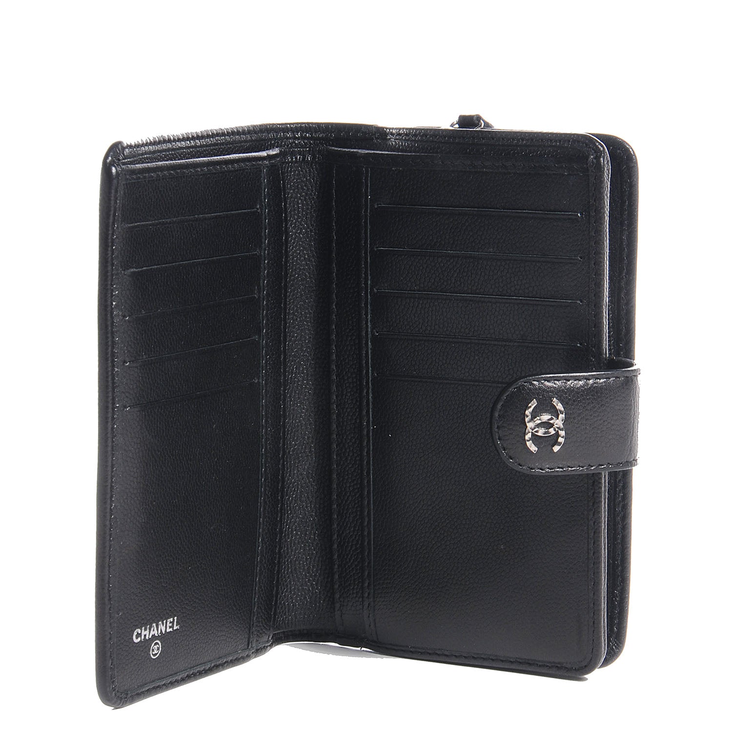 Chanel Caviar Sevruga Zip Pocket Wallet Black 5 of 8