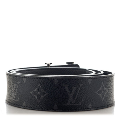 Louis Vuitton Monogram Eclipse Taigarama 40mm LV Initiales Reversible Belt 100 40 Black 2 of 7