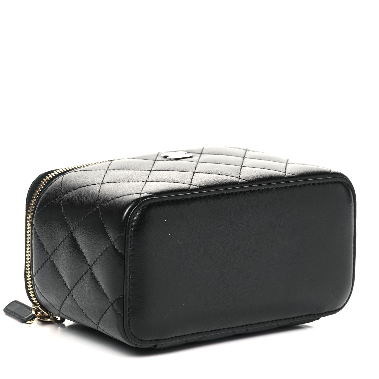 Chanel Lambskin Quilted Small Vanity Case With Chain Black 4 of 9
