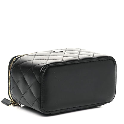 Chanel Lambskin Quilted Small Vanity Case With Chain Black 4 of 9