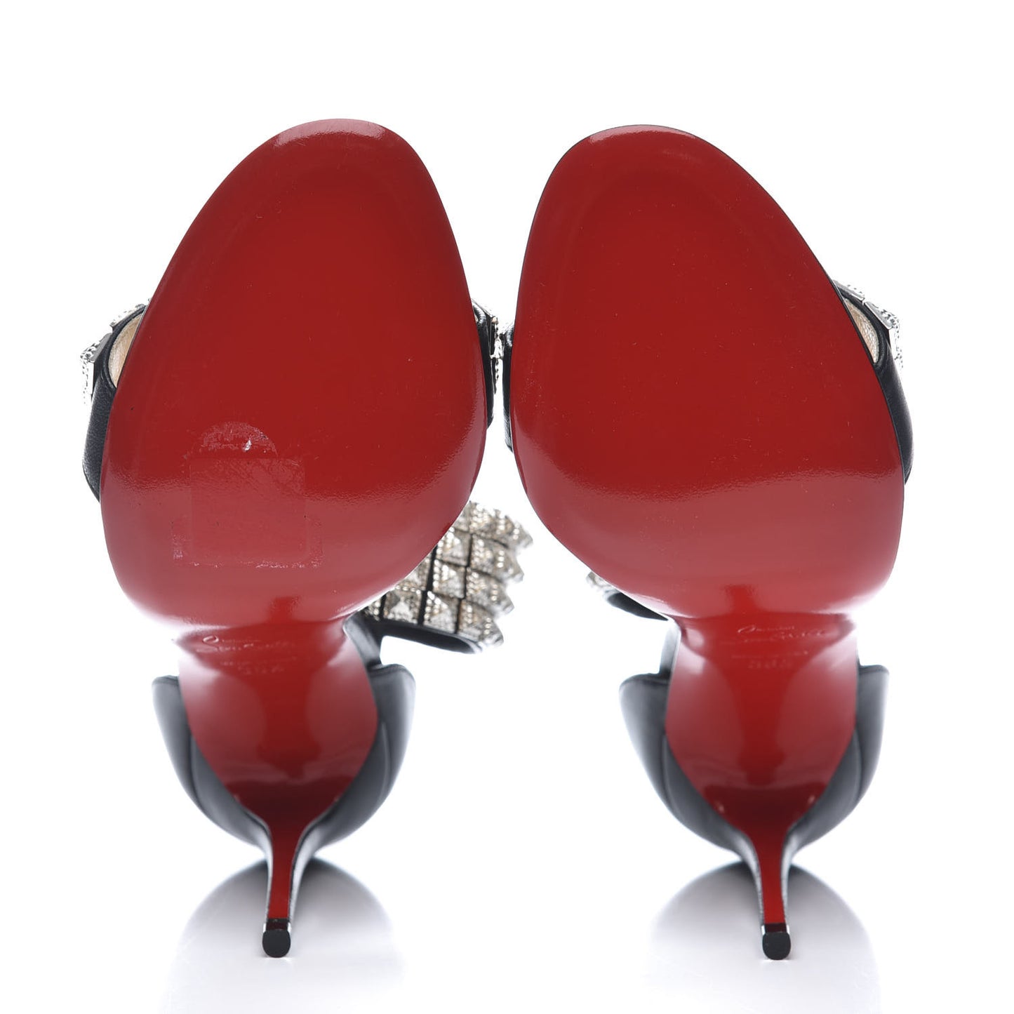 Nappa Priyadora 100 Studded Sandals 36.5 Black Silver