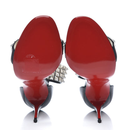 Christian Louboutin Nappa Priyadora 100 Studded Sandals 36.5 Black Silver 6 of 11
