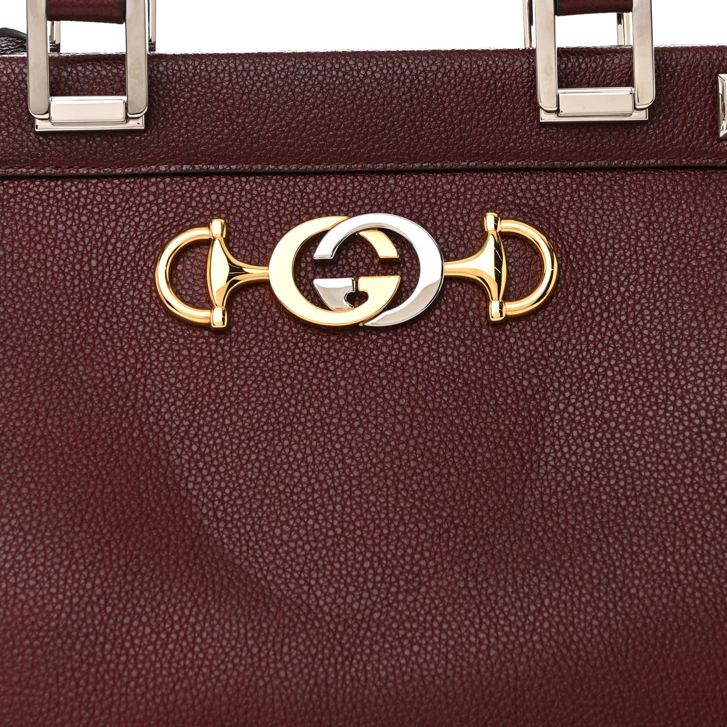 Grainy Calfskin Medium Zumi Top Handle Bag Vintage Bordeaux