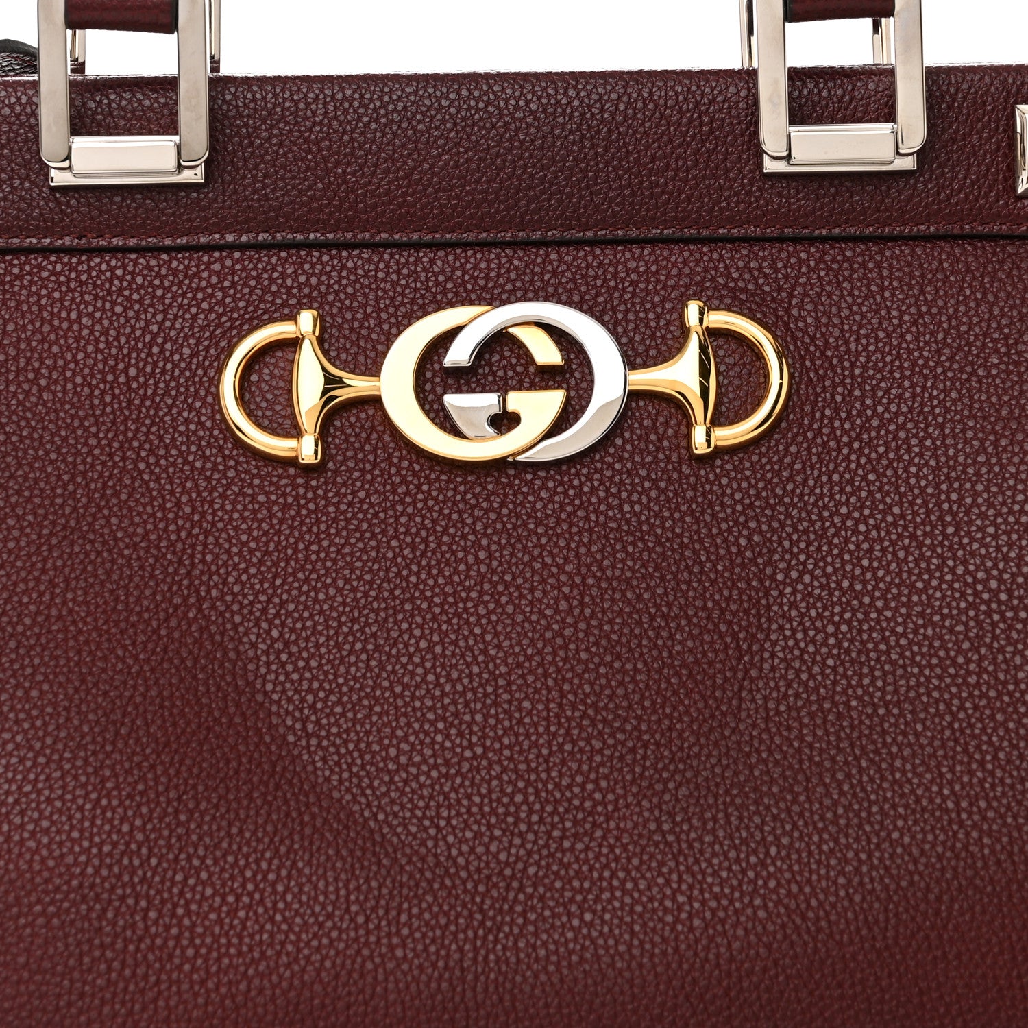 Gucci Grainy Calfskin Medium Zumi Top Handle Bag Vintage Bordeaux 9 of 11