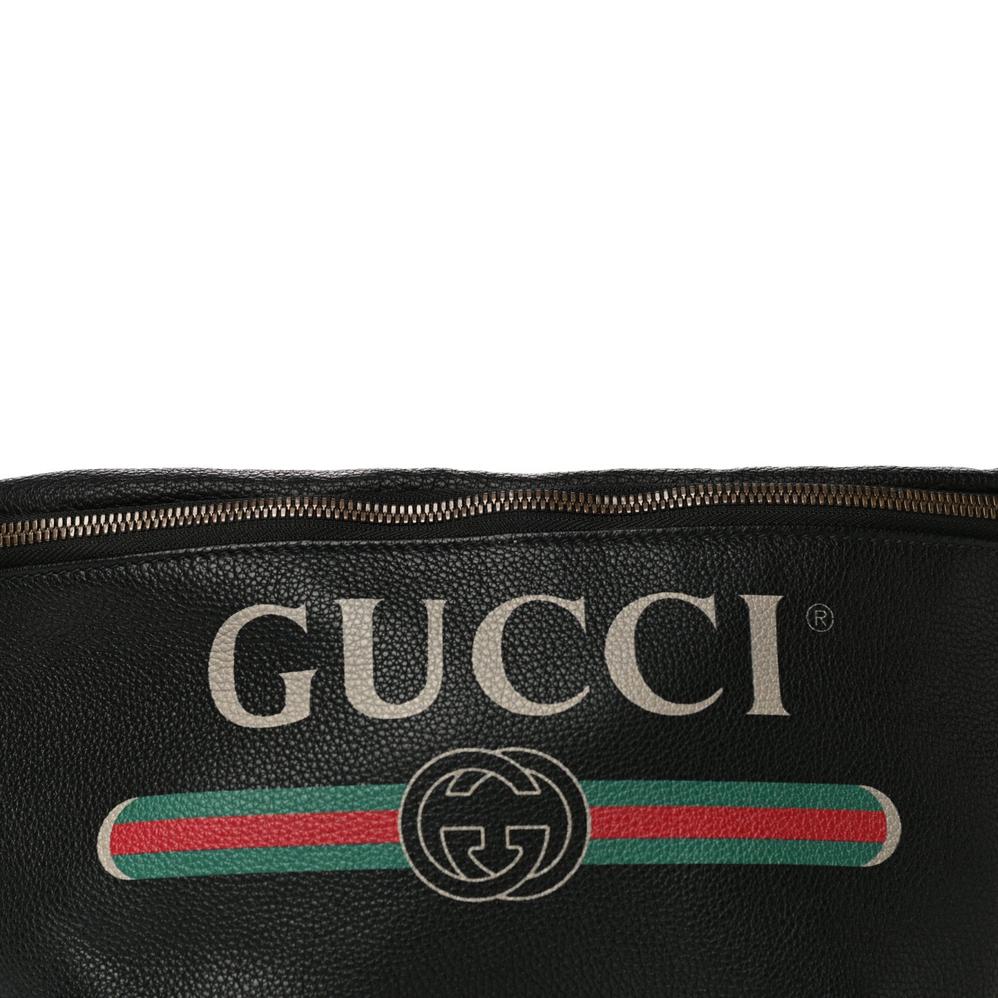 Grained Calfskin Logo Belt Bag Black