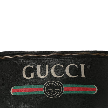Gucci Grained Calfskin Logo Belt Bag Black 7 of 13