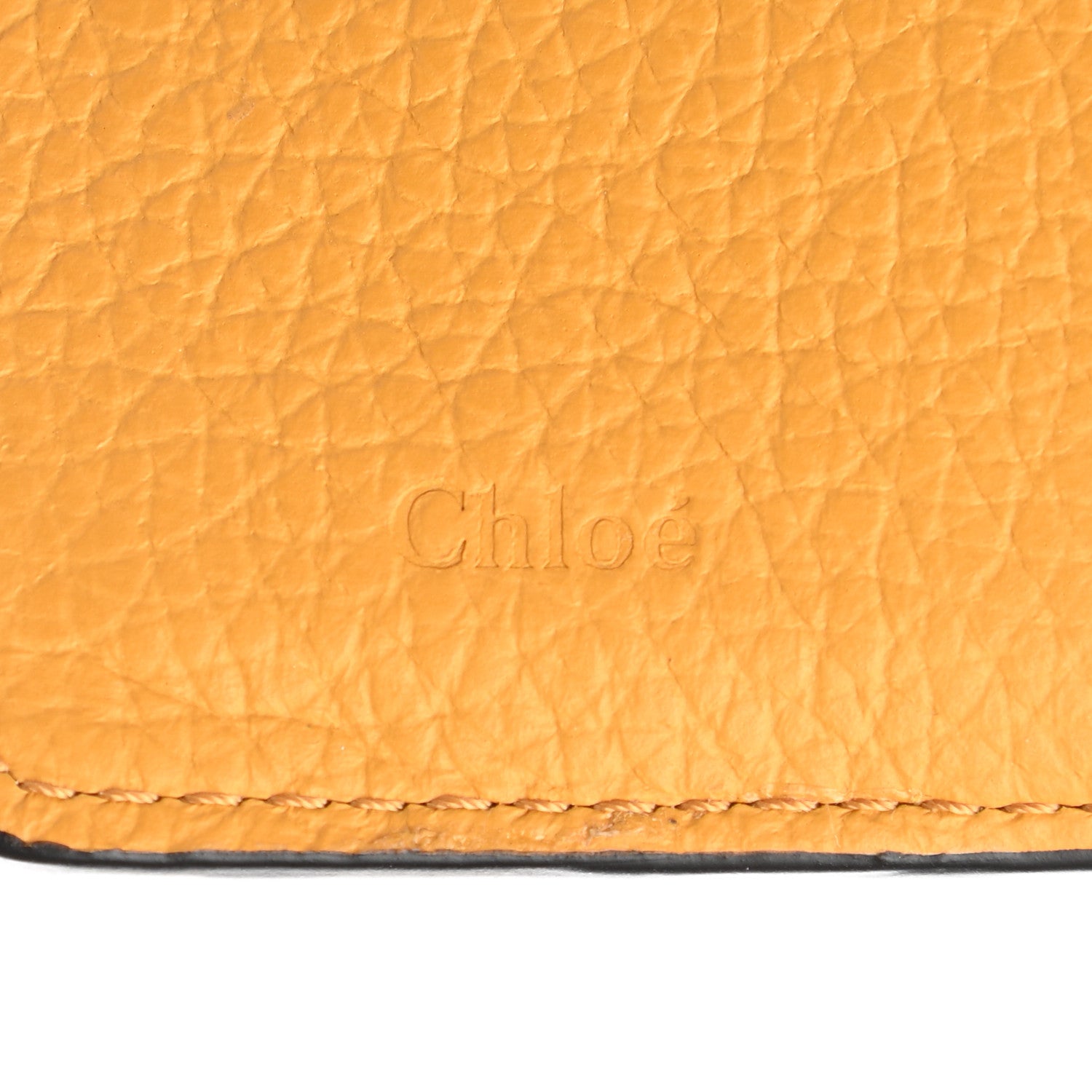 Chloe Grained Calfskin Marcie Square Wallet Tan Apricot 7 of 8