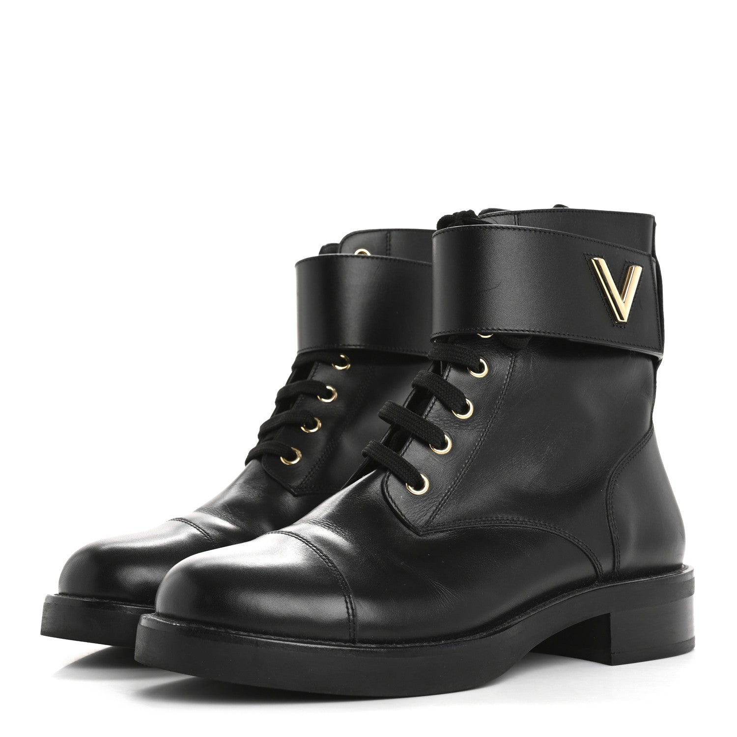 Louis Vuitton Calfskin Wonderland Ranger Boots 39 Black 4 of 11
