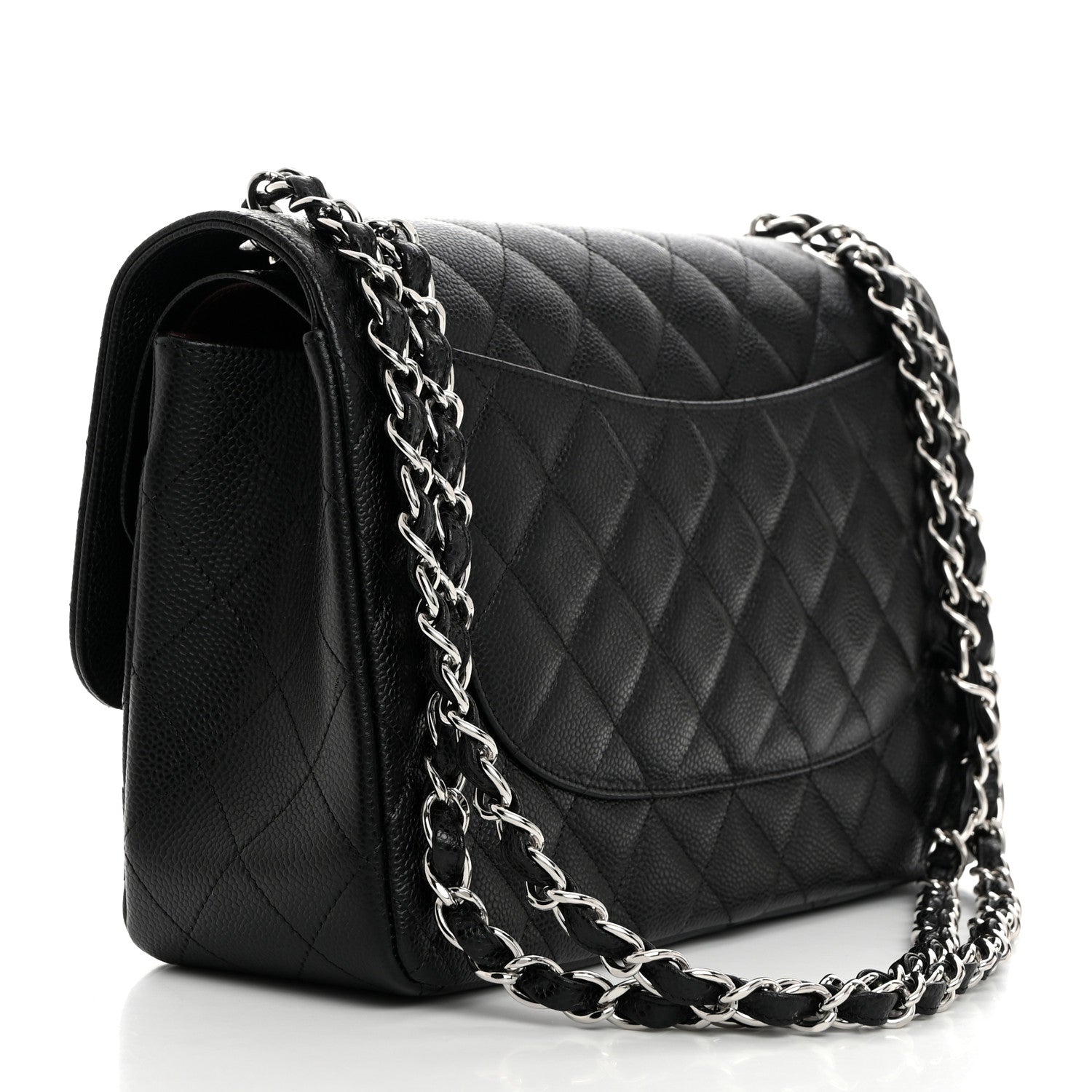 Chanel Caviar Quilted Jumbo Double Flap Black 2 of 10
