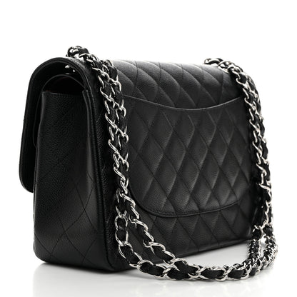 Chanel Caviar Quilted Jumbo Double Flap Black 2 of 10