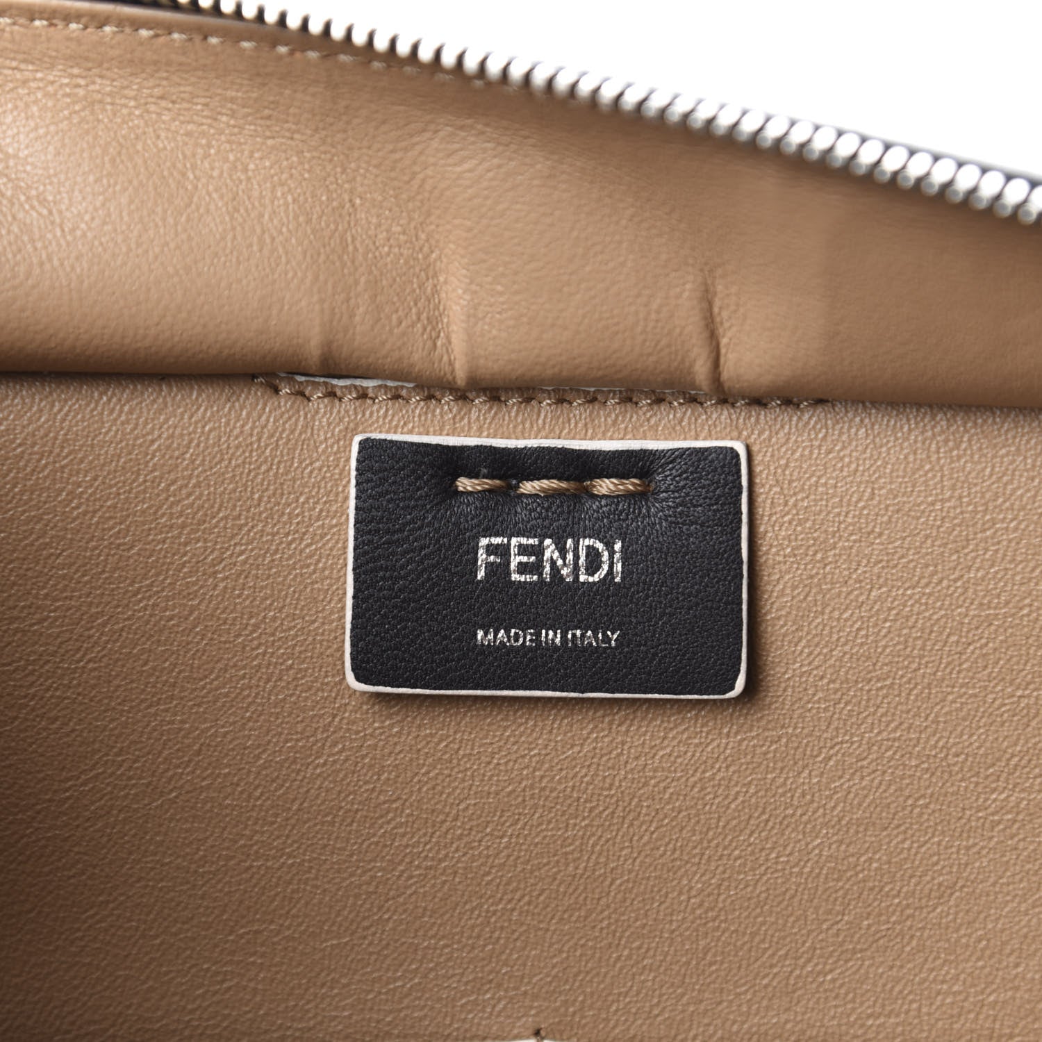 Fendi Vitello Baltico Dolce Petite 3Jours Tote Sand Black 12 of 14