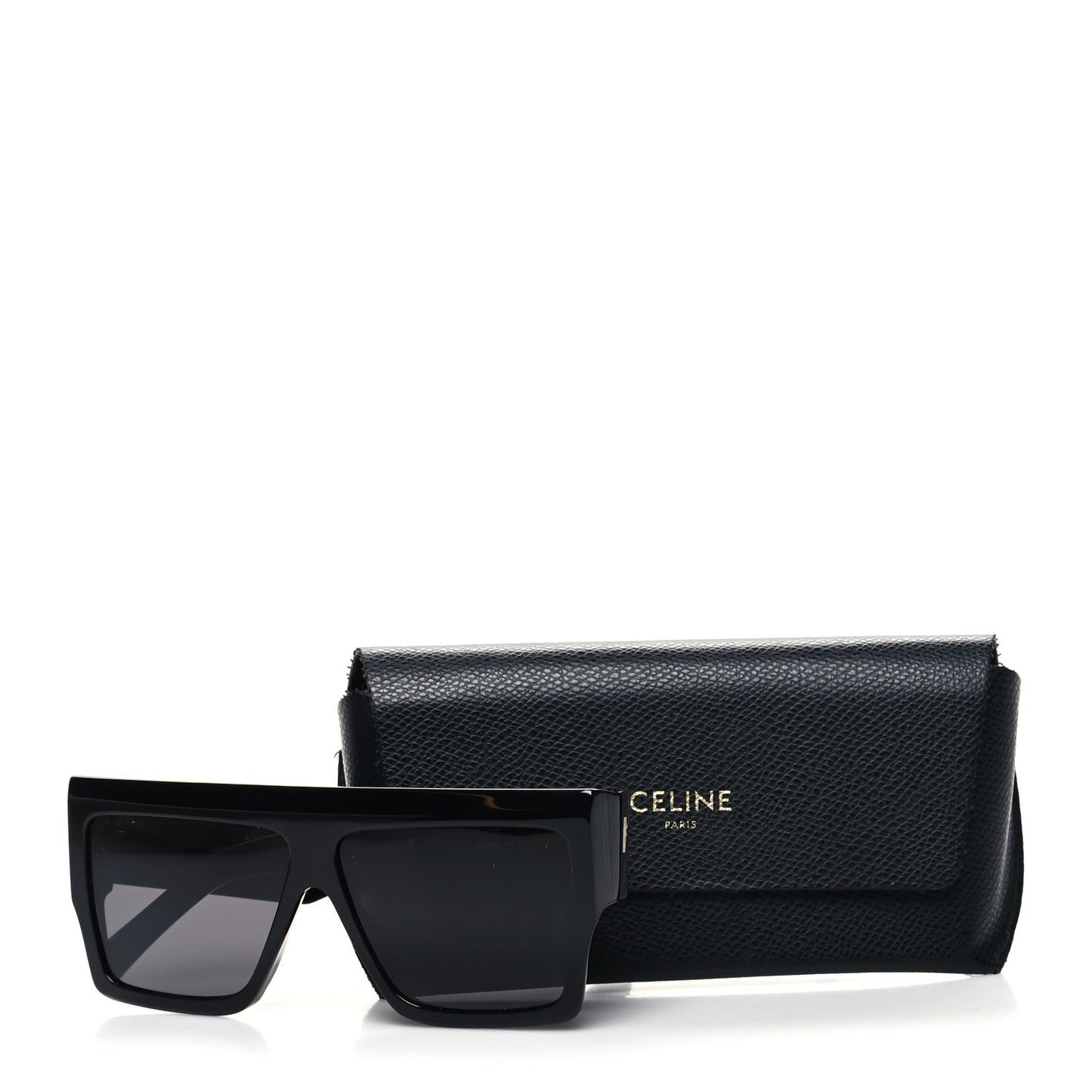 Acetate Chunky Rectangle Sunglasses CL 40092I Black