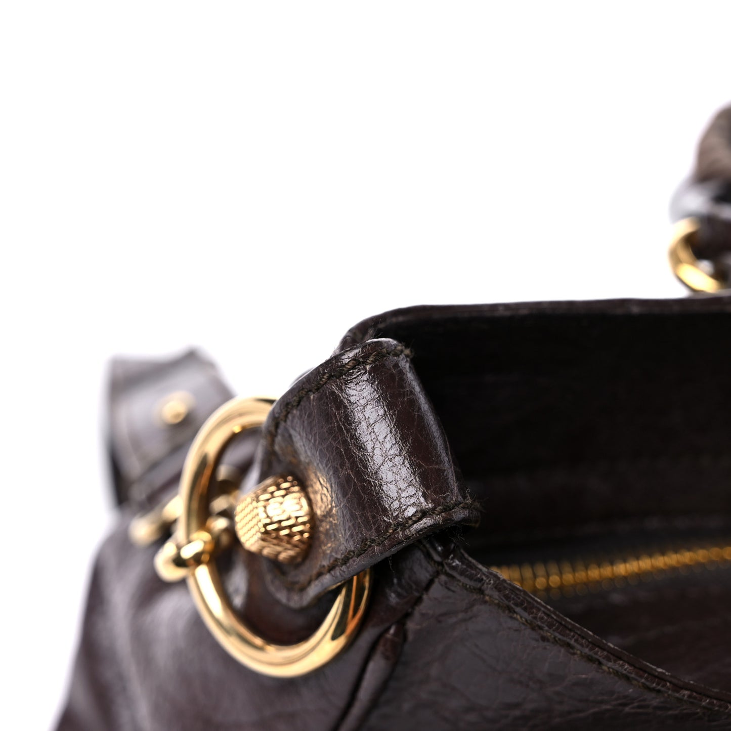 Agneau Giant 12 Gold Hardware Velo Charbon
