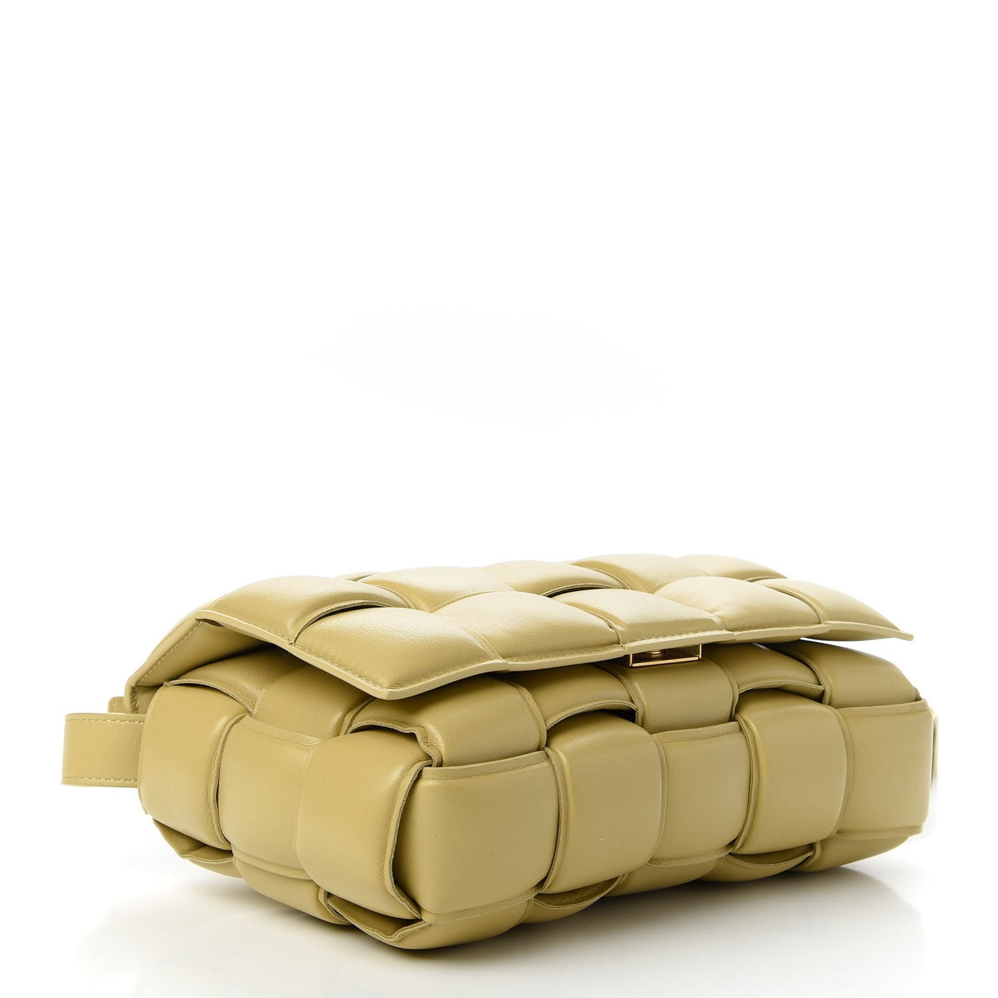 Nappa Maxi Intreccio Padded Cassette Crossbody Bag Tapioca