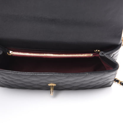 Chanel Caviar Quilted Small Coco Handle Flap Black 5 of 13
