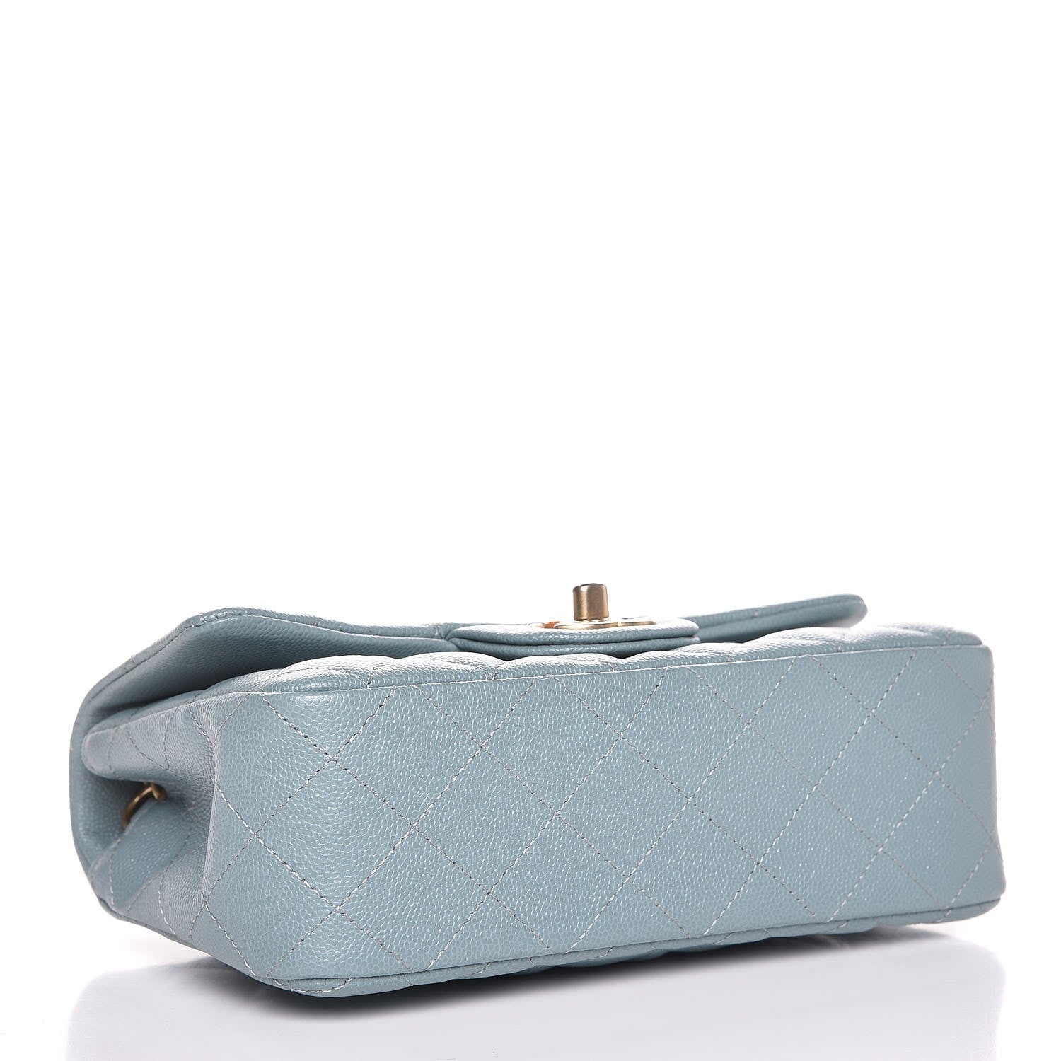 Chanel Iridescent Caviar Quilted Mini Rectangular Flap Light Blue 4 of 8