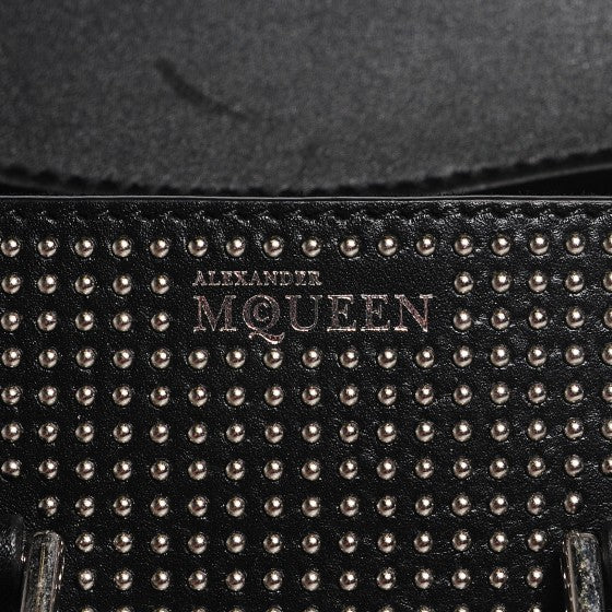 Calfskin Studded Mini Heroine Shoulder Bag Black