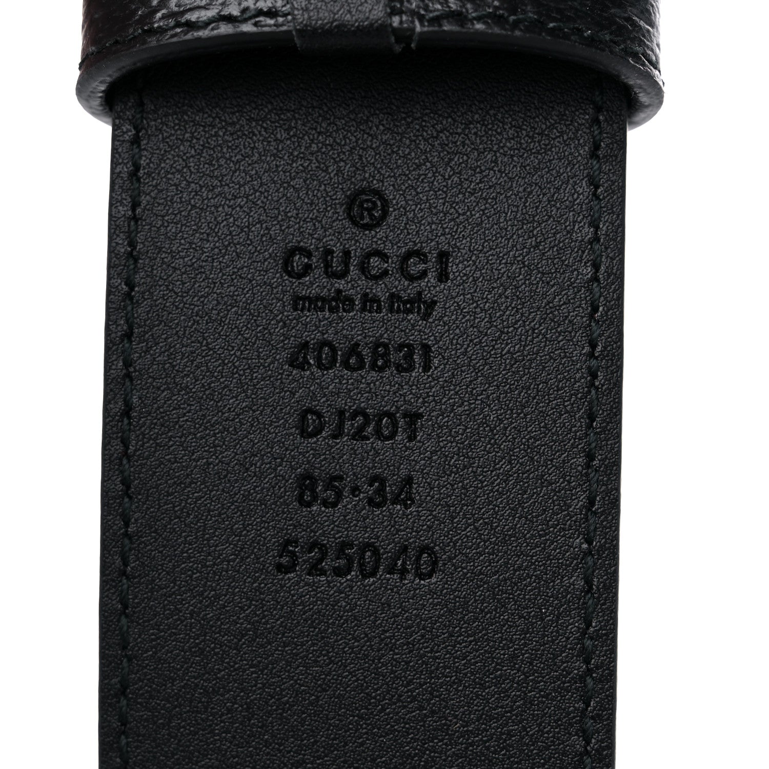 Gucci Textured Calfskin Double G 40mm Belt 85 34 Black 3 of 5