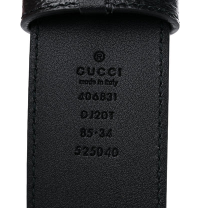 Gucci Textured Calfskin Double G 40mm Belt 85 34 Black 3 of 5