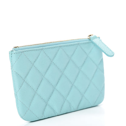 Chanel Caviar Quilted Small Cosmetic Case Light Blue 2 of 6