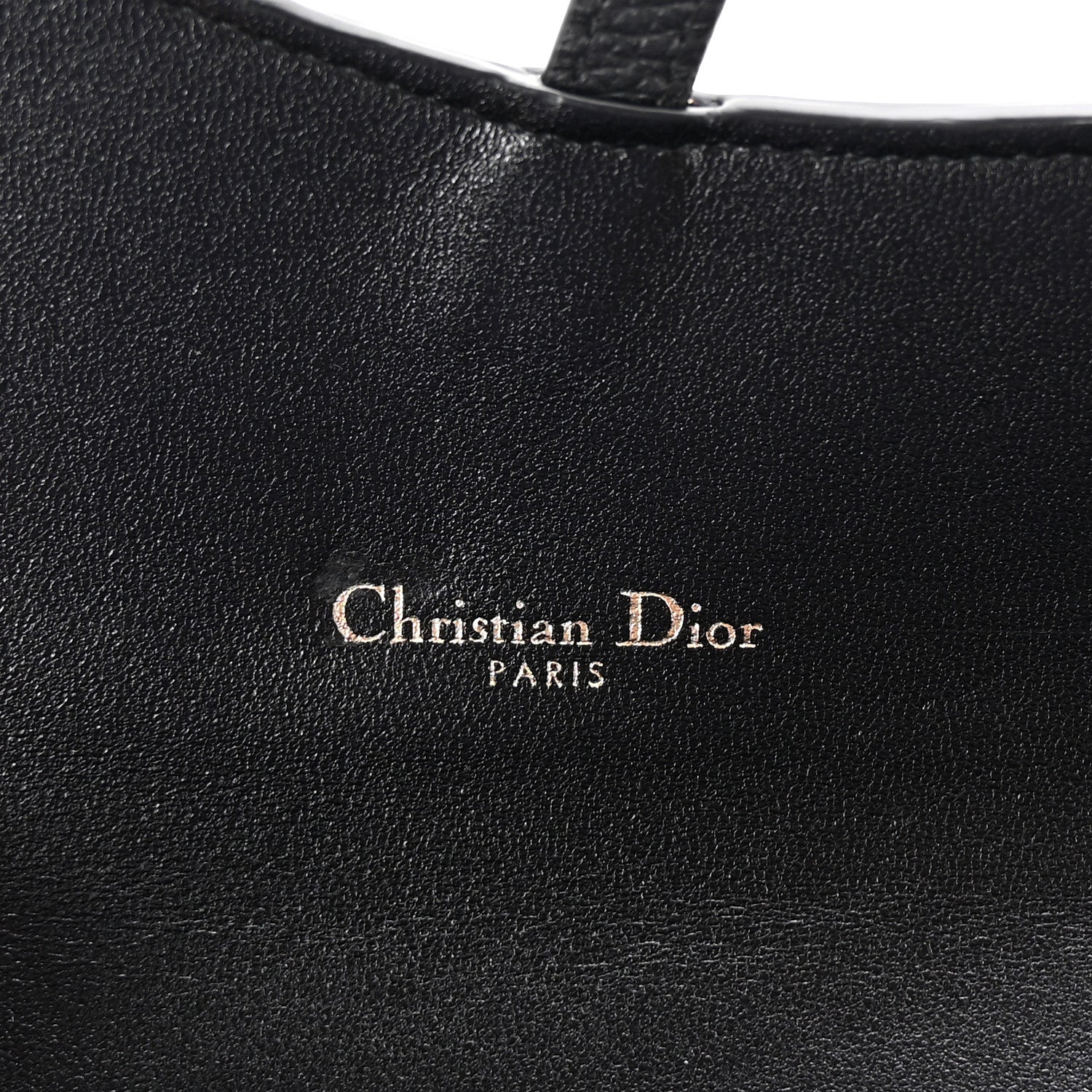 Christian Dior Grained Calfskin Saddle Chain Wallet Pouch Black 6 of 9