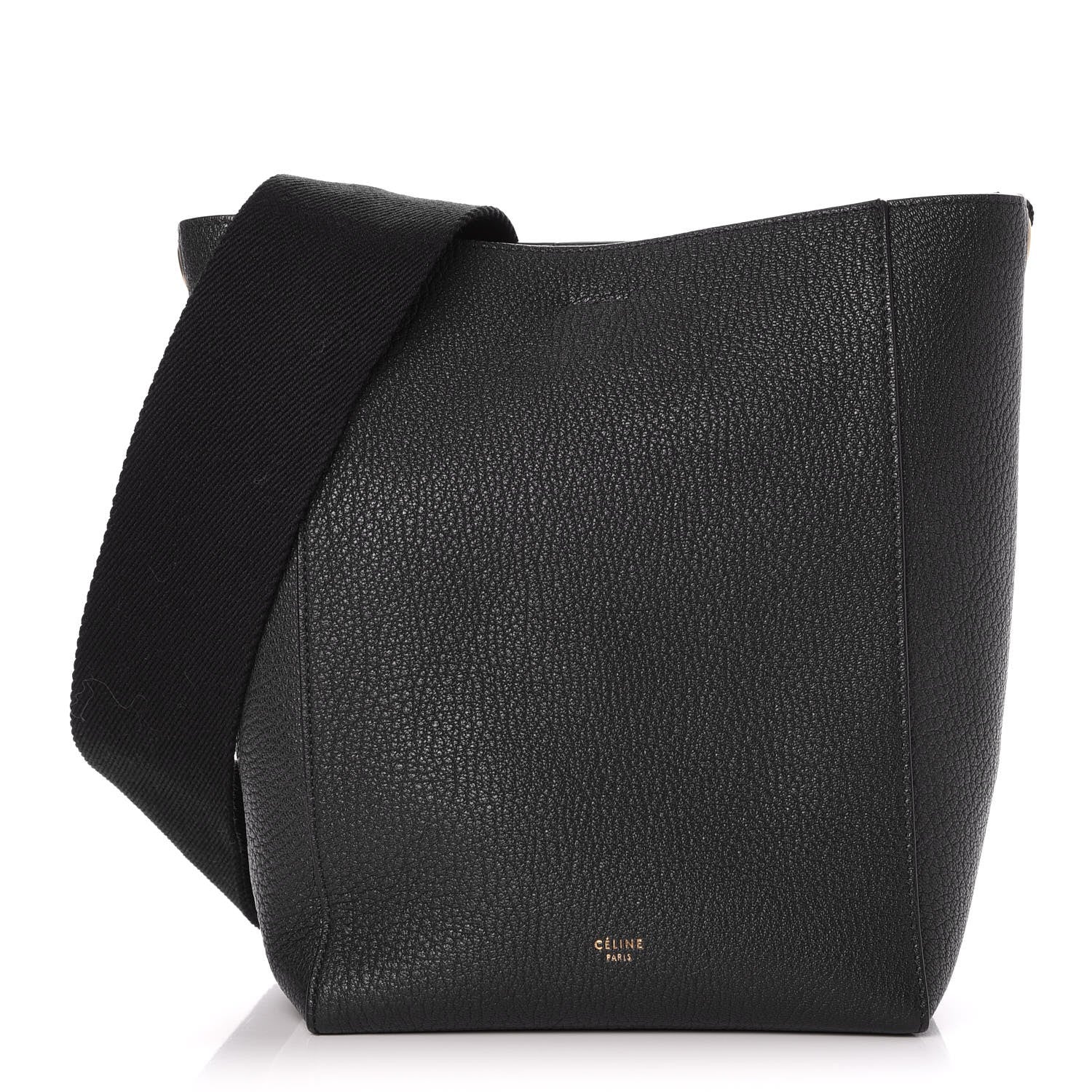 Celine Goatskin Small Sangle Bucket Bag Navy Blue 1 of 6