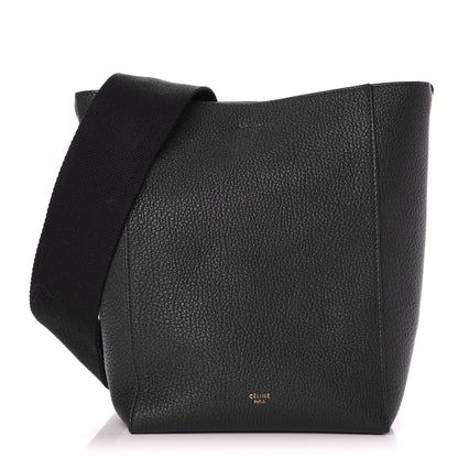 Celine Goatskin Small Sangle Bucket Bag Navy Blue 1 of 6