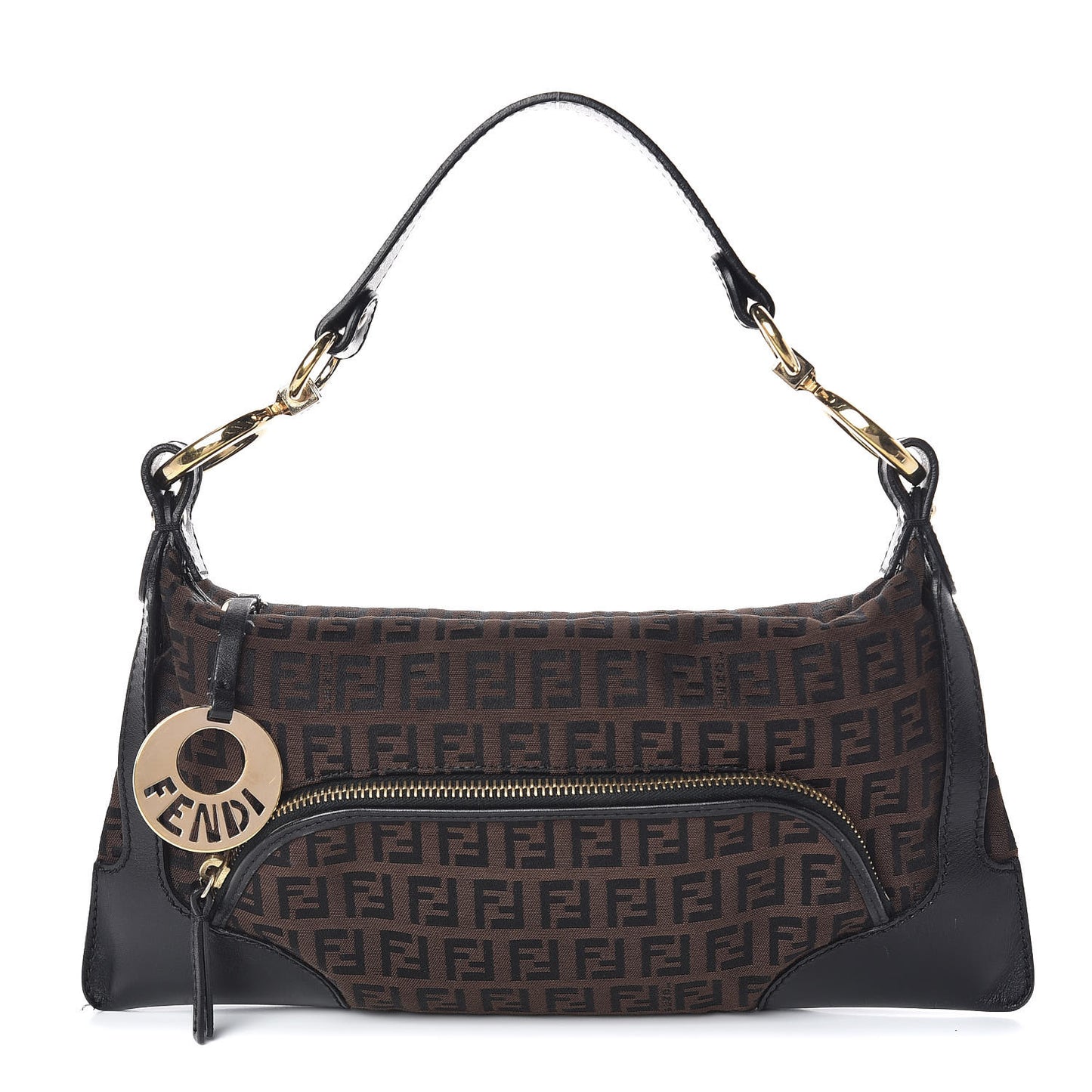 Zucchino Cuoio Small Chef Pocket Shoulder Bag Black Moro