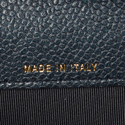 Chanel Metallic Caviar Quilted Flap Card Holder Dark Blue 7 of 11