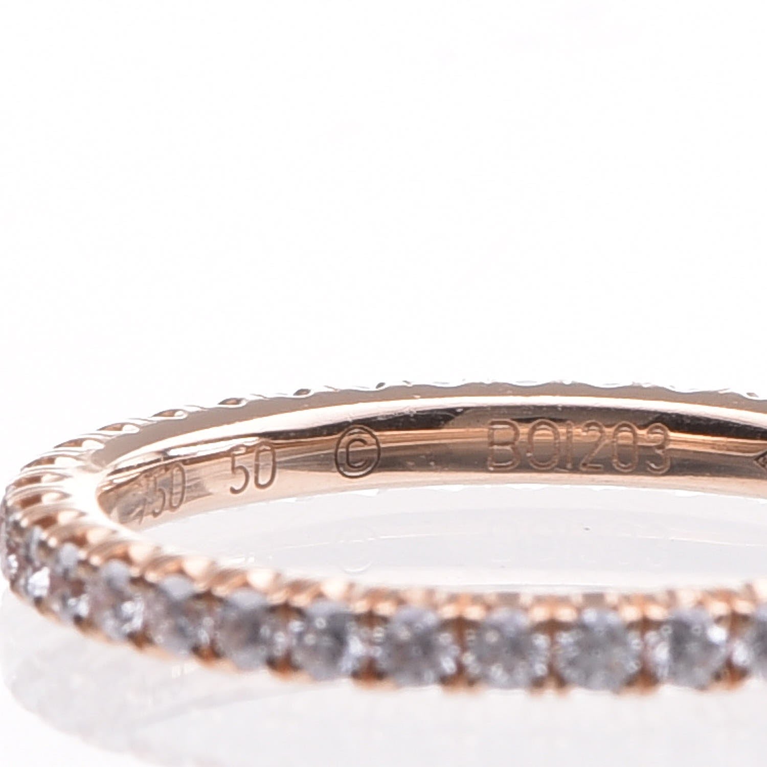 Cartier 18K Pink Gold Diamond 2mm Étincelle de Wedding Band Ring 50 5.25 4 of 6