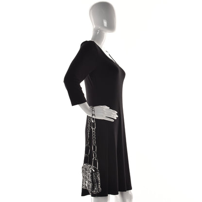 Chanel Sequin Tweed Single Flap Ecru Black 3 of 32