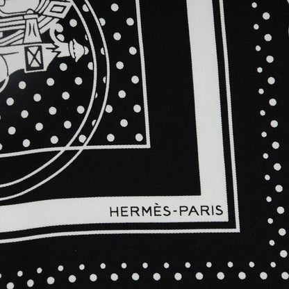 Hermes Silk Ex Libris Bandana Scarf 55 Black 4 of 5