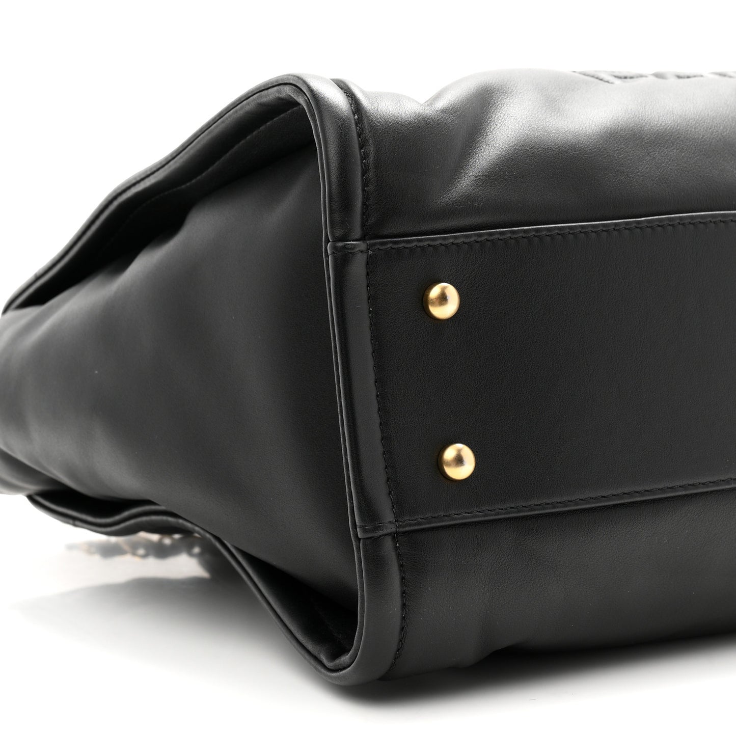 Calfskin Small Deauville Tote Black