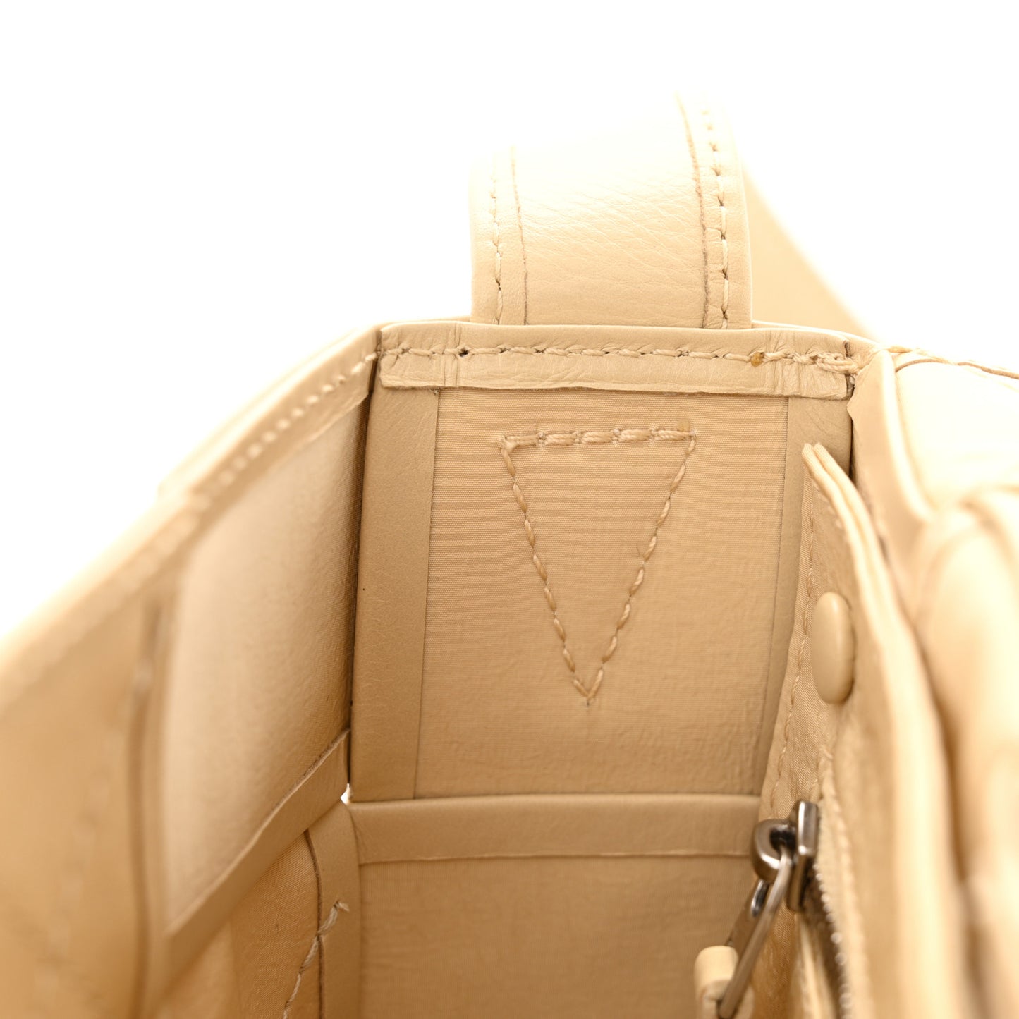 Paper Calfskin Maxi Intrecciato Cassette Crossbody Bag Porridge