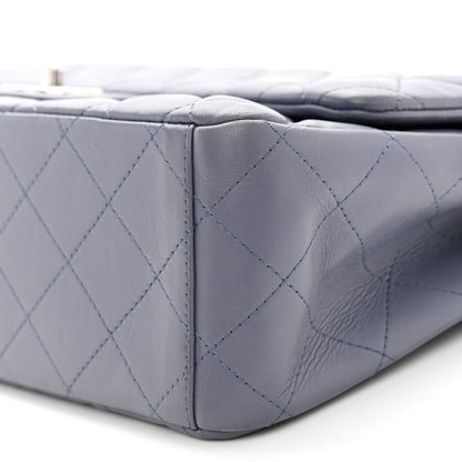 Chanel Lambskin Quilted Maxi Double Flap Light Purple 10 of 14