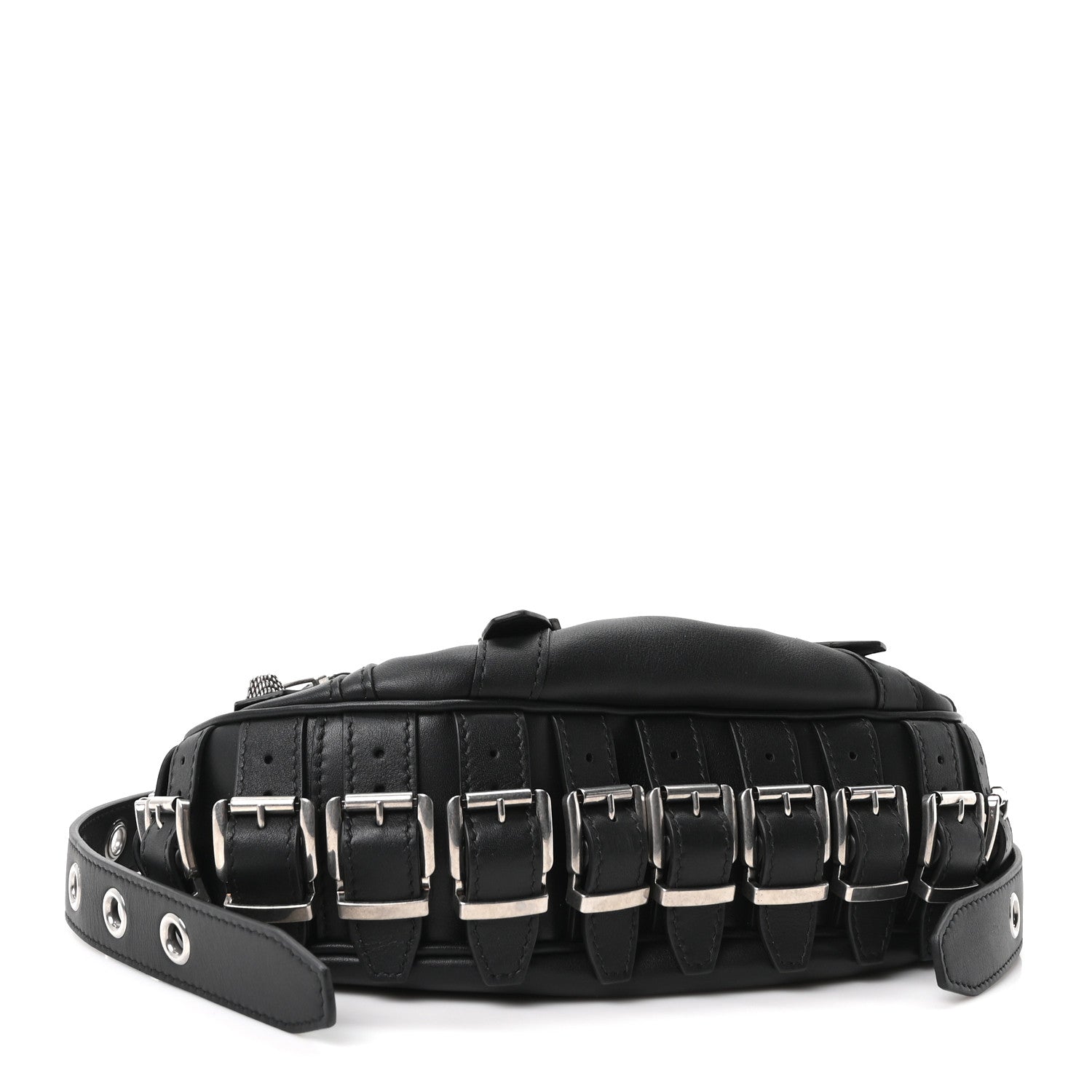 Balenciaga Smooth Calfskin Buckles Le Cagole Shoulder Bag XS Black 5 of 11