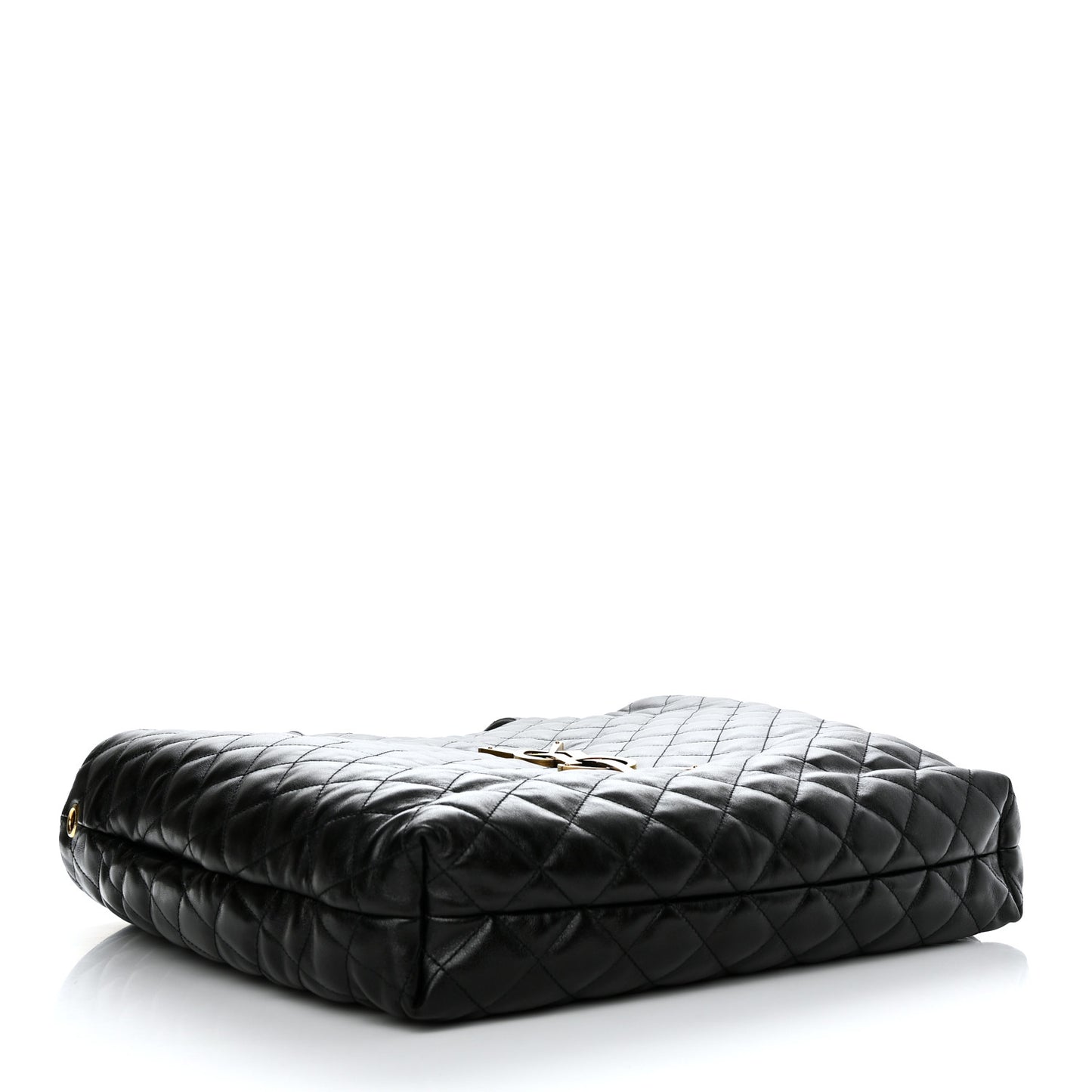 Lambskin Quilted Maxi Icare Shopping Tote Black