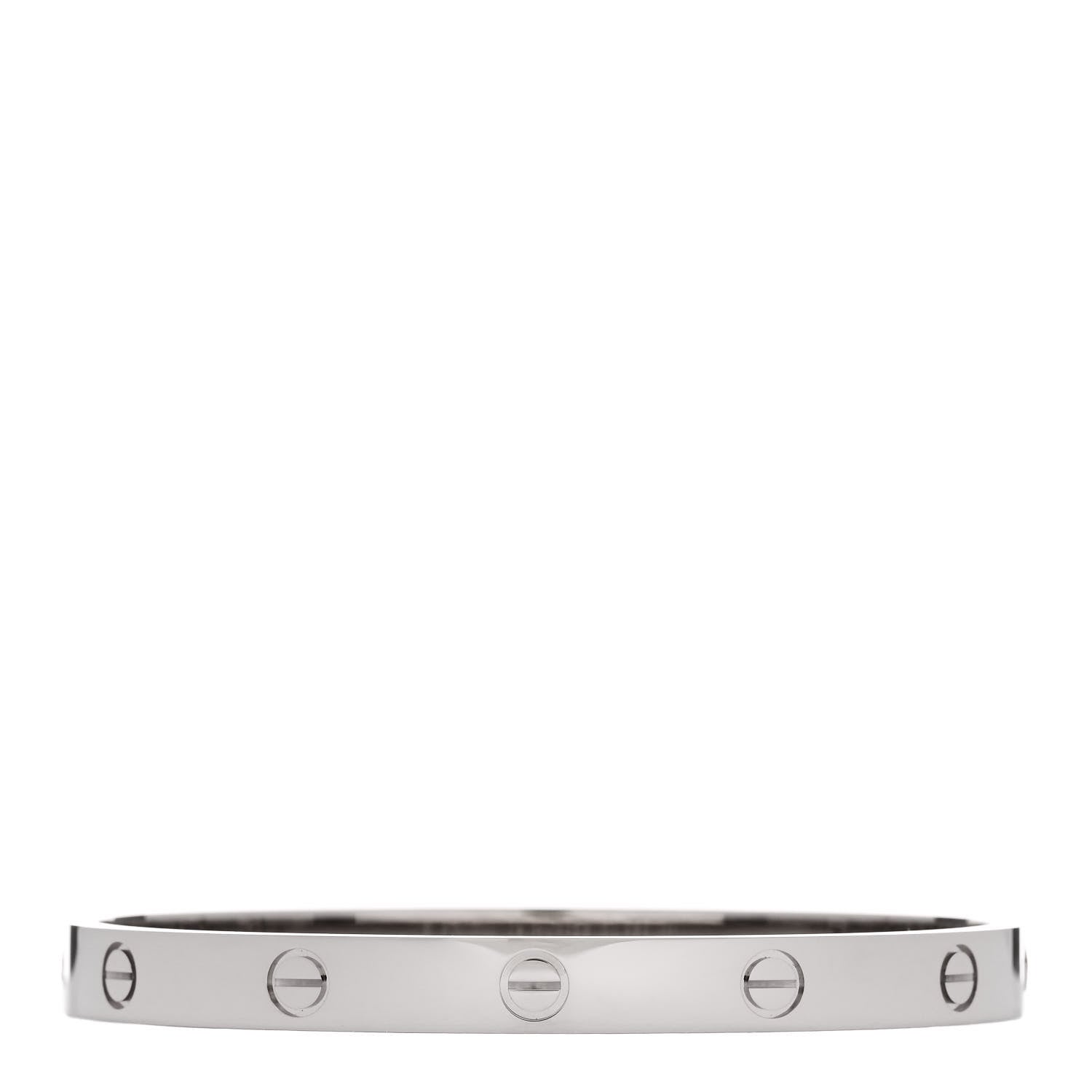 Cartier 18K White Gold LOVE Bracelet 18 2 of 9