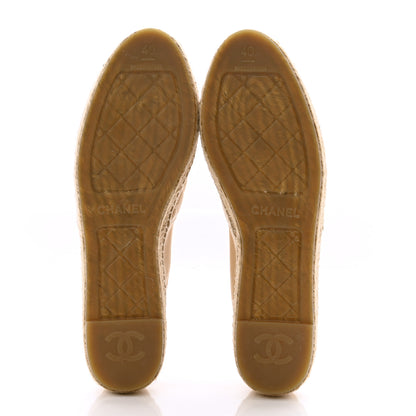 Chanel Lambskin Quilted CC Espadrilles 40 Beige 5 of 9