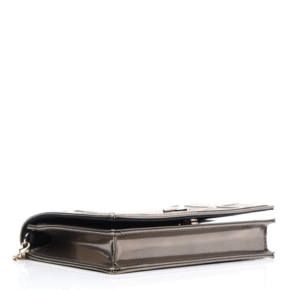 Christian Dior Metallic Patent Micro-Cannage Diorama Wallet on Chain Pouch Gold 3 of 20