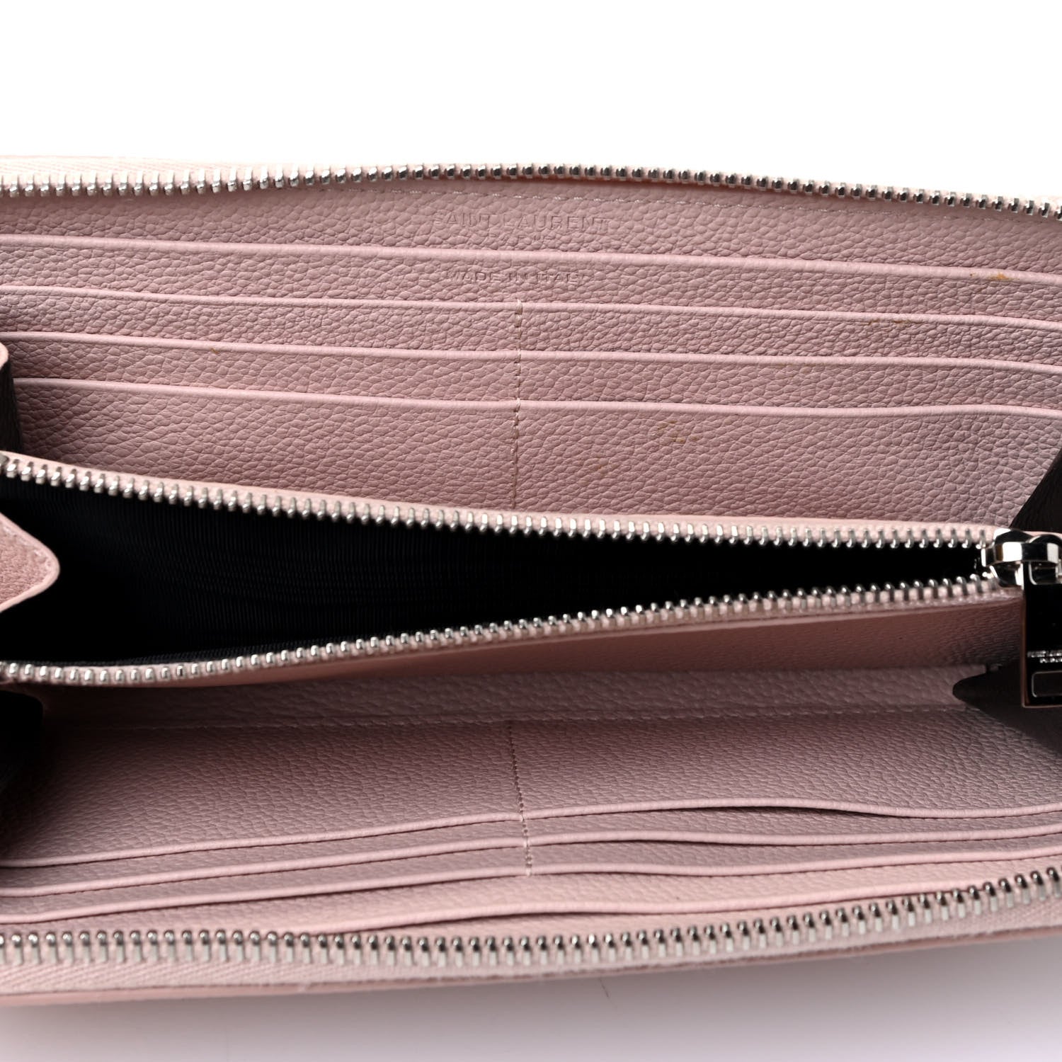 Saint Laurent Calfskin Classic Zip Around Continental Wallet Dusty Rose 4 of 4