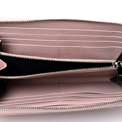 Saint Laurent Calfskin Classic Zip Around Continental Wallet Dusty Rose 4 of 4