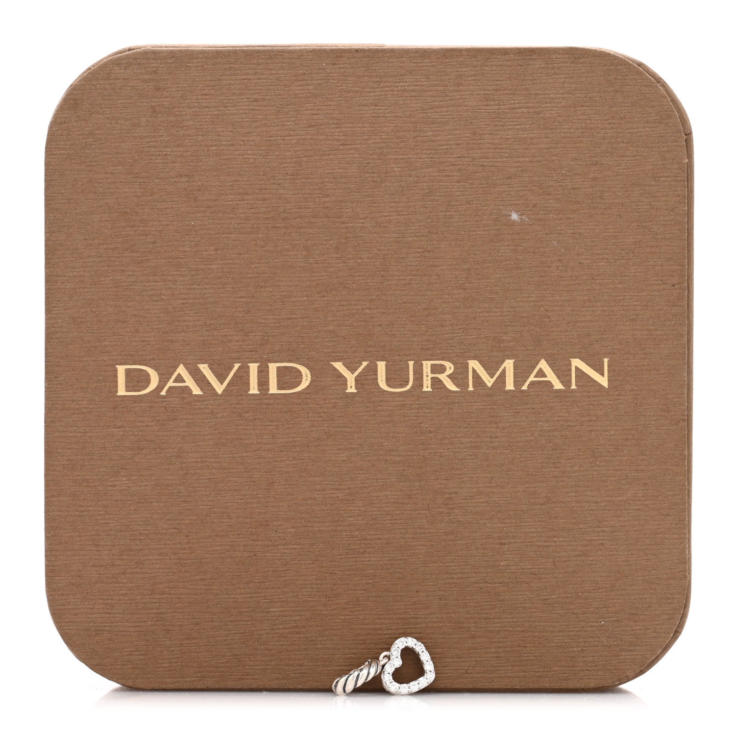 David Yurman Sterling Silver Diamond Micro Pave Open Heart Amulet Pendant 4 of 4