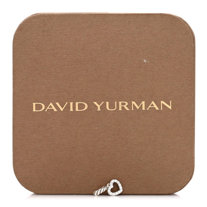 David Yurman Sterling Silver Diamond Micro Pave Open Heart Amulet Pendant 4 of 4