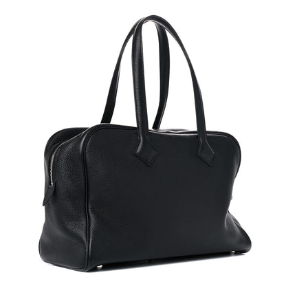 Hermes Taurillon Clemence Victoria II 35 Black 3 of 10